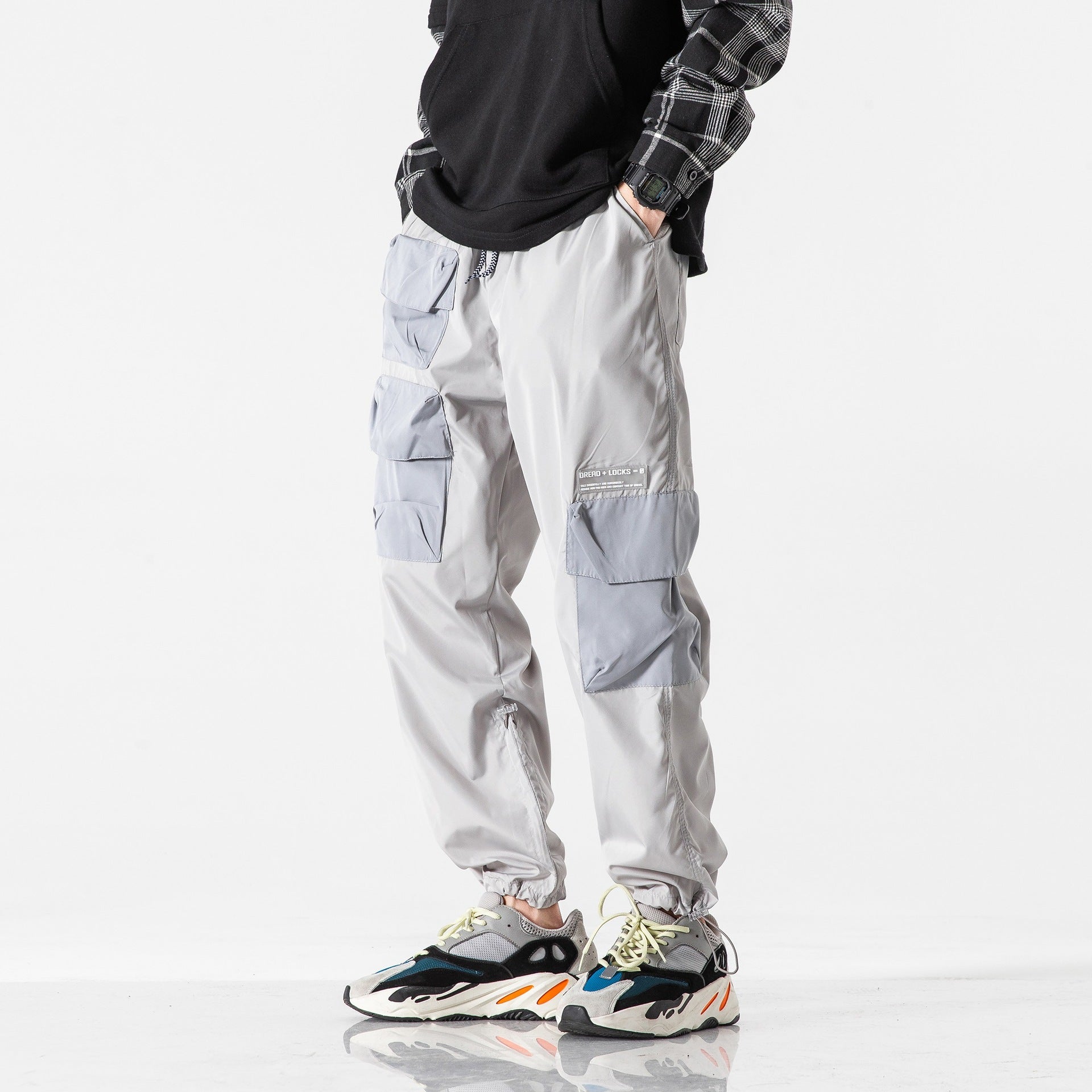 Personalized Functional Tooling Multi-pocket Loose-fitting Track Pants