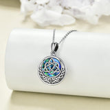 925 Sterling Silver Celtic Knot Photo Locket Necklace for Women - Nioor