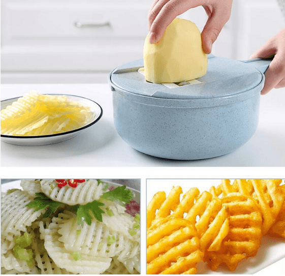 8 In 1 Mandoline Slicer Vegetable Slicer Potato Peeler Carrot Onion Grater With Strainer Vegetable Cutter Kitchen Accessories - Nioor