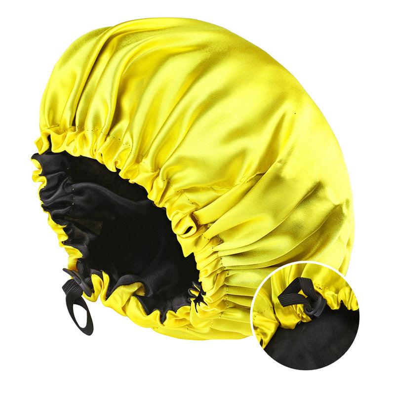 New Women's Fashion Double-layer Satin Sleeping Hat - Nioor