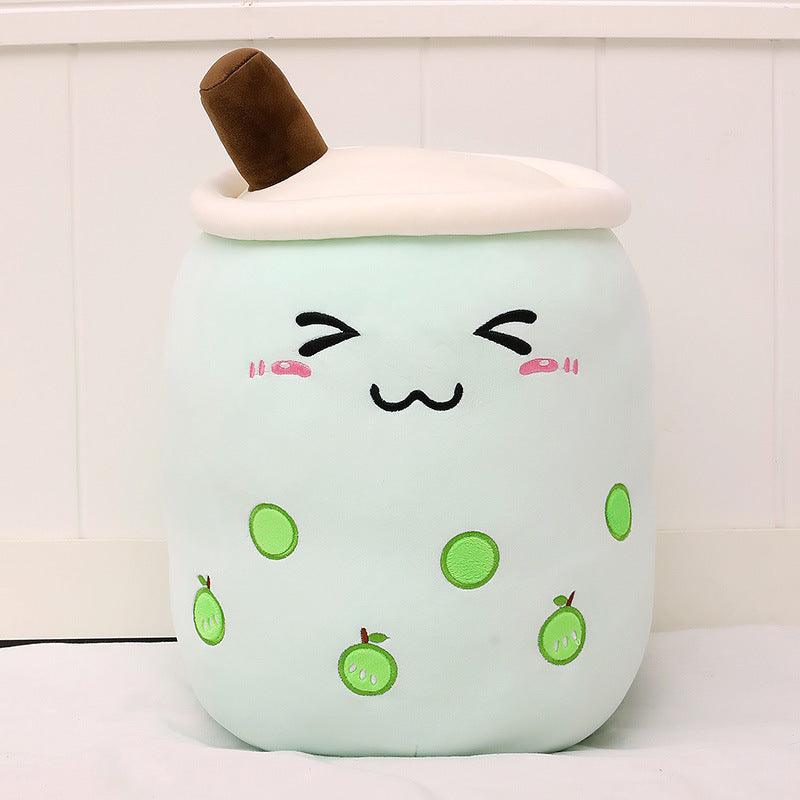 Cute Fruit Drink Plush Stuffed Soft Strawberry Milk Tea Plush Boba Tea Cup Toy Bubble Tea Pillow Cushion Kids Gift - Nioor