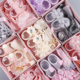 New baby hair accessories socks and shoes set box