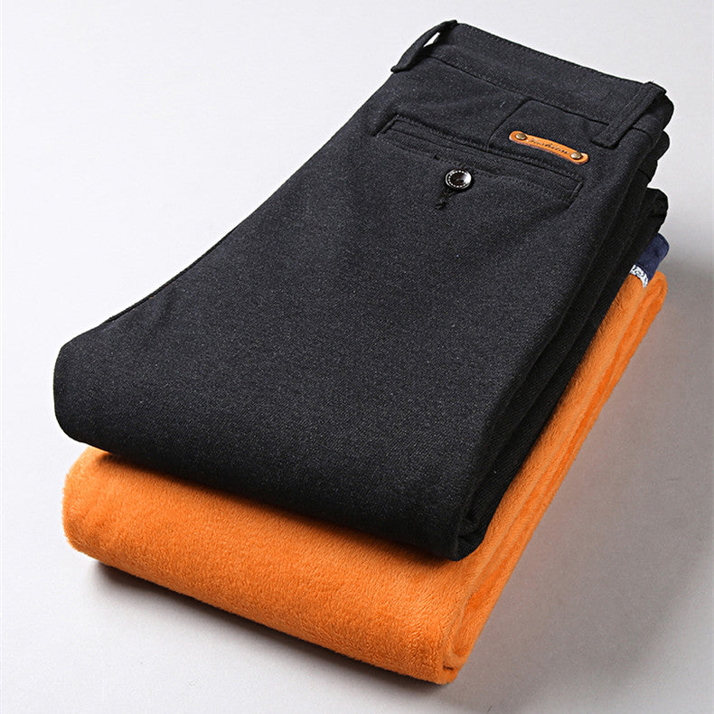 Men's Business Pants Are Thickened And Velvet Anti-wrinkle.