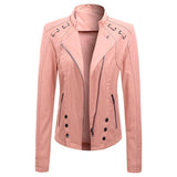 New Spring And Autumn New Leather PU Leather Jacket Women's Short - Nioor