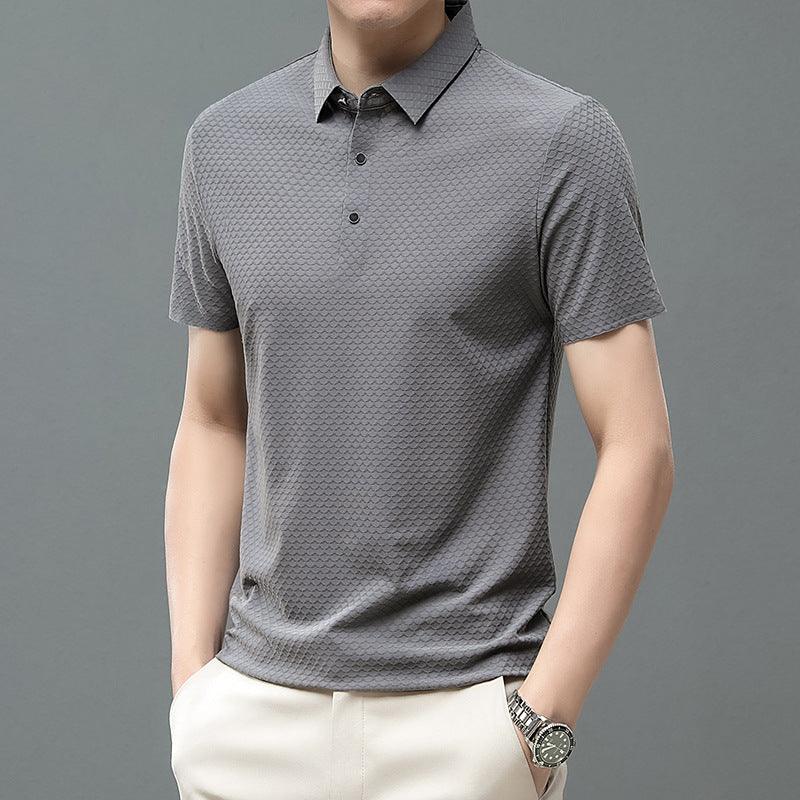 Lapel Polo Shirt Seamless Men's Top - Nioor