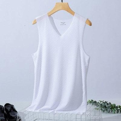 White Seamless Men's Top Vest - Nioor