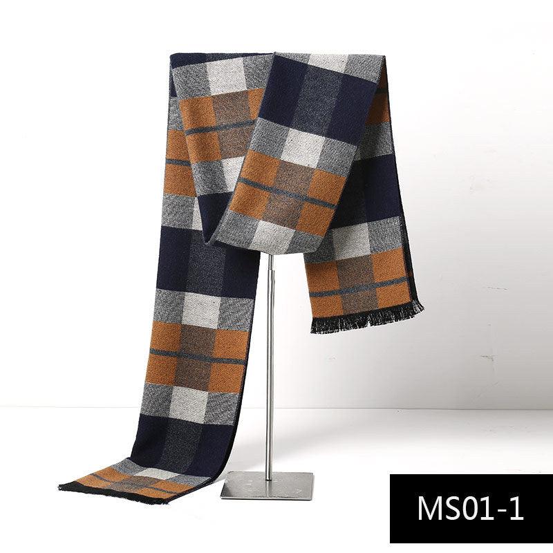 Men's Autumn And Winter Cashmere Warm Scarf - Nioor