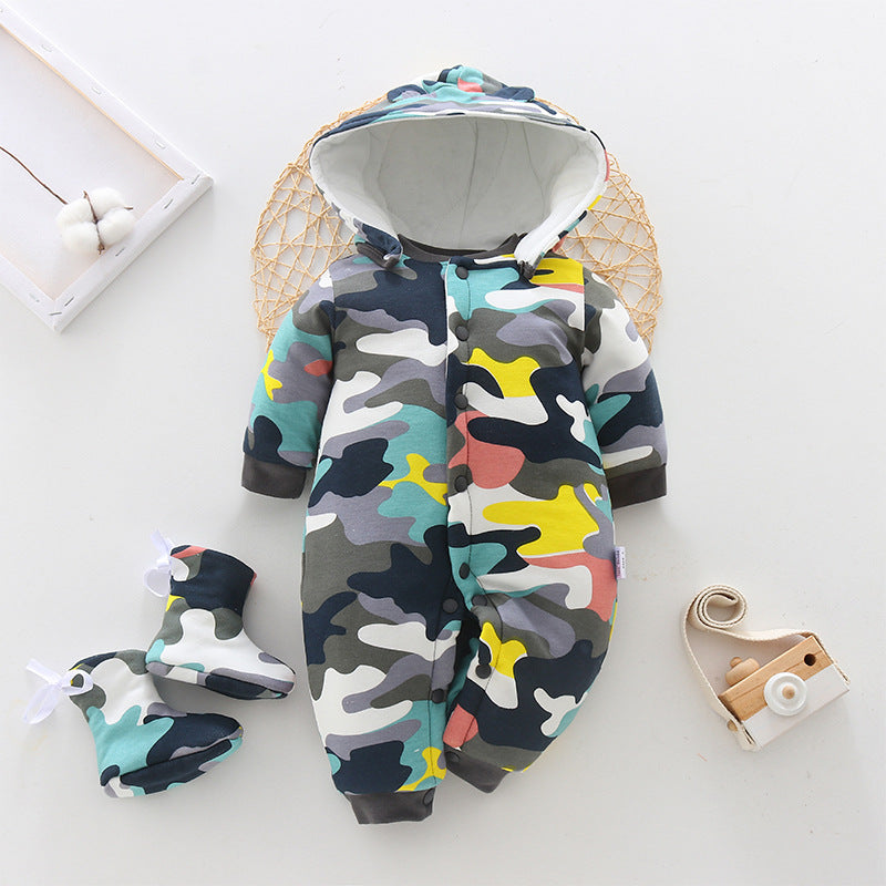 Baby onesies baby clothes autumn and winter thickening