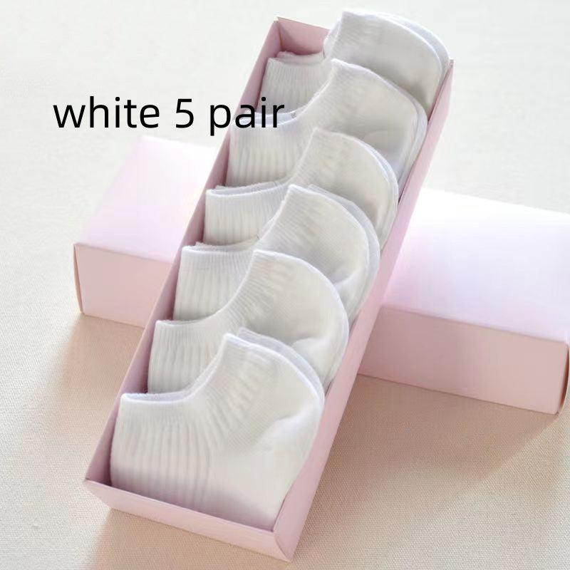 Women's Low-cut Athletic Socks Sweat-absorbent Short Waist Female Cotton Socks - Nioor