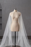 Pearl Wedding Veil 1 Layer Long Bridal Cathedral Veil - Nioor