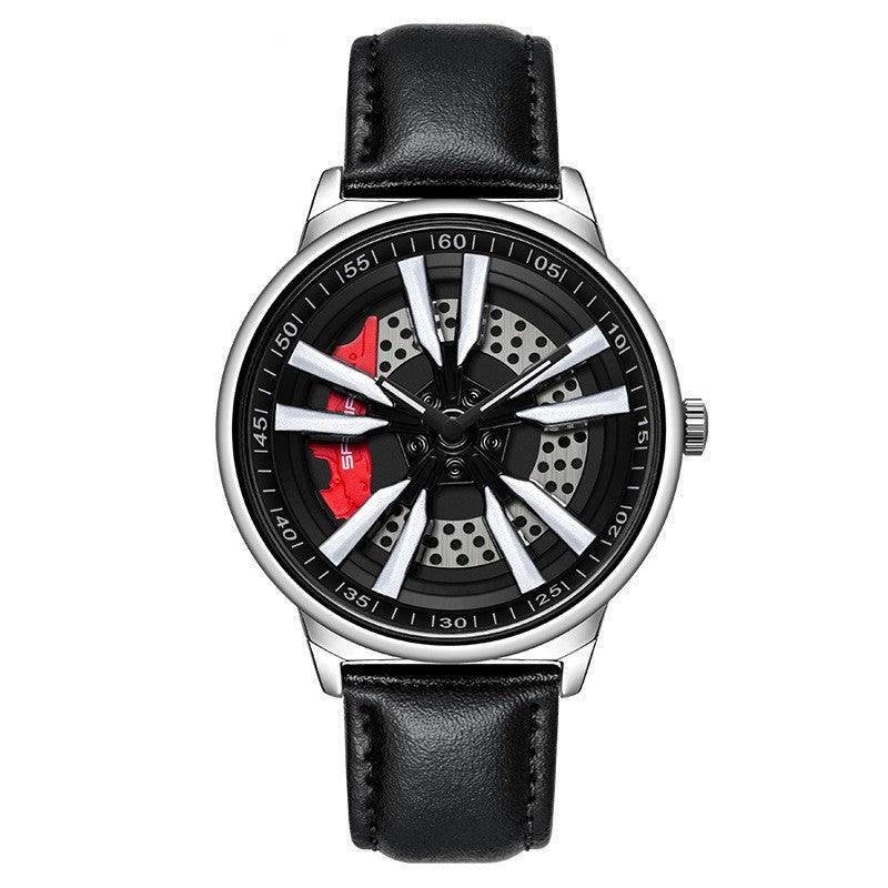 Men's Creative Cool Dial Rotating Wheel Quartz Watch - Nioor