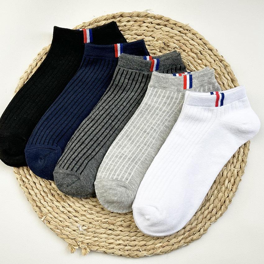 Thin Shallow Breathable And Sweat-absorbing White Cotton Socks - Nioor