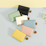 Small Three Fold Purse Short Women's Folding Small Purse Card Bag