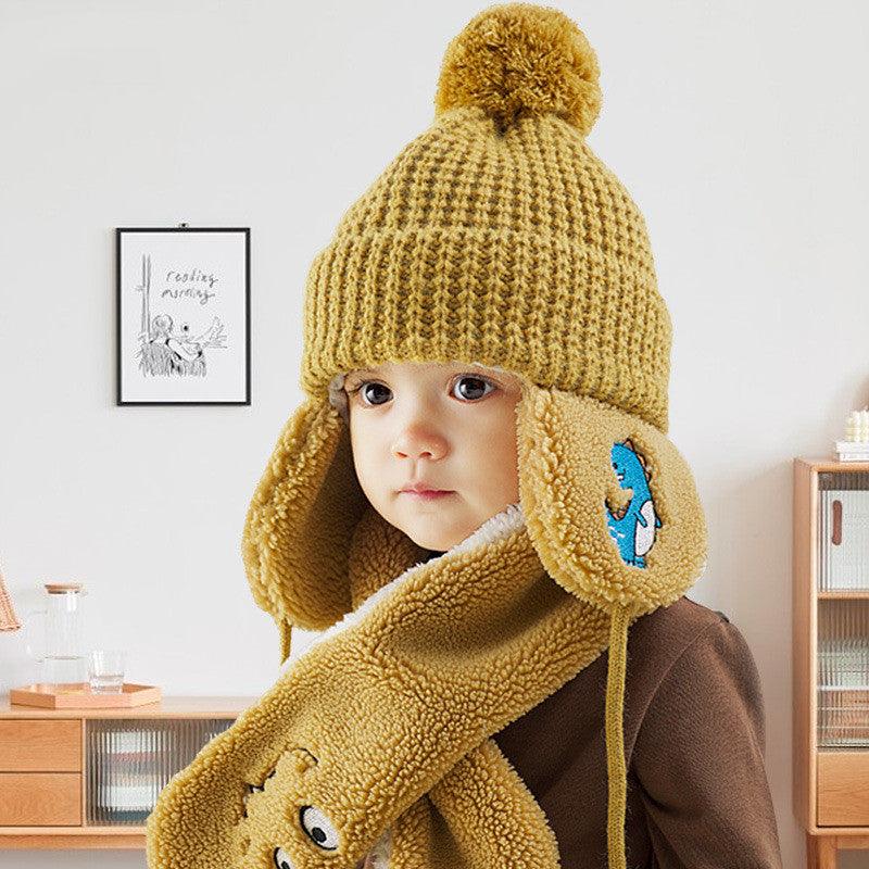 Children's Fleece Warm Hat And Scarf Set - Nioor