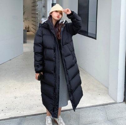 Korean-style Mid-length Over-the-knee Down Cotton-padded Coat - Nioor