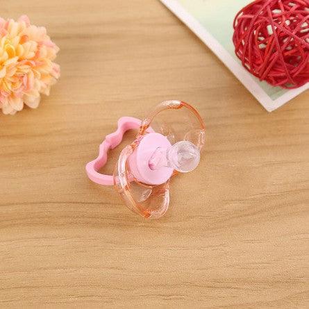 Love baby baby baby new baby pacifier anti automatically closed round head flat hair randomly issued - Nioor