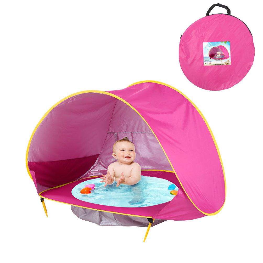 Baby Beach Tent Kids Outdoor Camping Easy Fold Up Waterproof Up Sun Awning Tent UV-protecting - Nioor