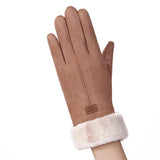 Thermal Gloves N915 Women's Winter Suede Double-layer Velvet Thickened - Nioor