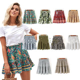 Women's Multi-color Sexy Print Lace Slimming Skirt - Nioor