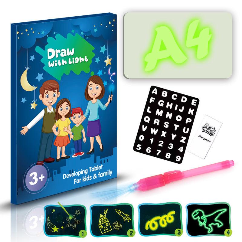 Educational Toy Drawing Pad 3D Magic 8 Light Effects Puzzle Board Sketchpad - Nioor