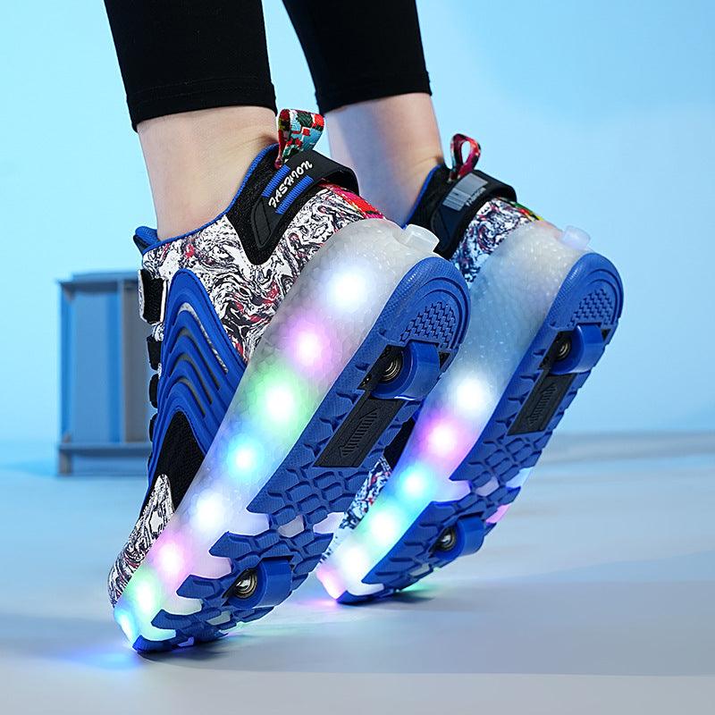 Children's Wheel Shoes LED Light Emitting Charging Children's Lamp Shoes - Nioor