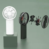 New Multi-function Portable Fan, Student Handheld Fan, Charging Usb Fan, Double Fan Blade Charging Treasure Fan - Nioor