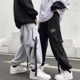 Harajuku Style High Street Couple Personality Overalls Casual Pants