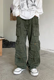 Multi-pocket Overalls Men's Niche Tide Brand Wide Leg Trousers