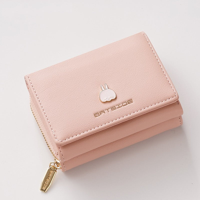 Women's Square Wallet Three Fold Multifunctional Card Holder