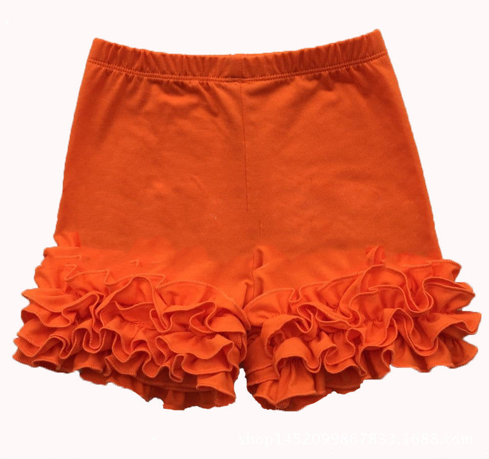 Girls' ruffled shorts