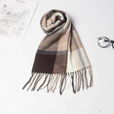 Stylish And Versatile Men's Plaid Warm Scarf - Nioor