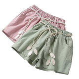 Children's thin cotton and linen shorts