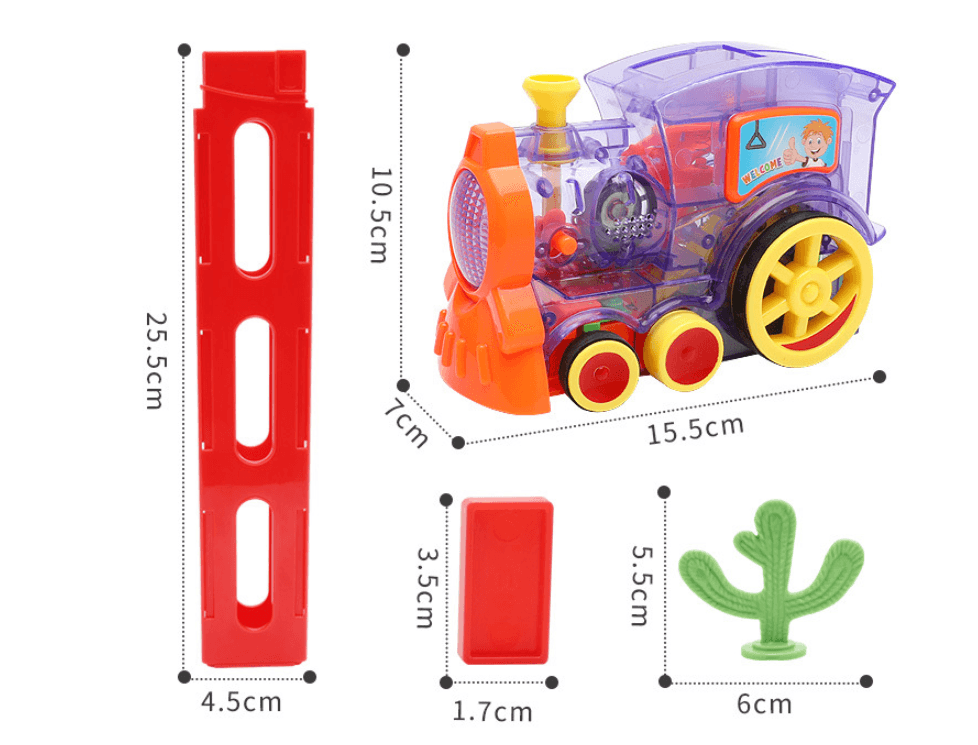 Domino Train Toys Baby Toys Car Puzzle Automatic Release Licensing Electric Building Blocks Train Toy - Nioor