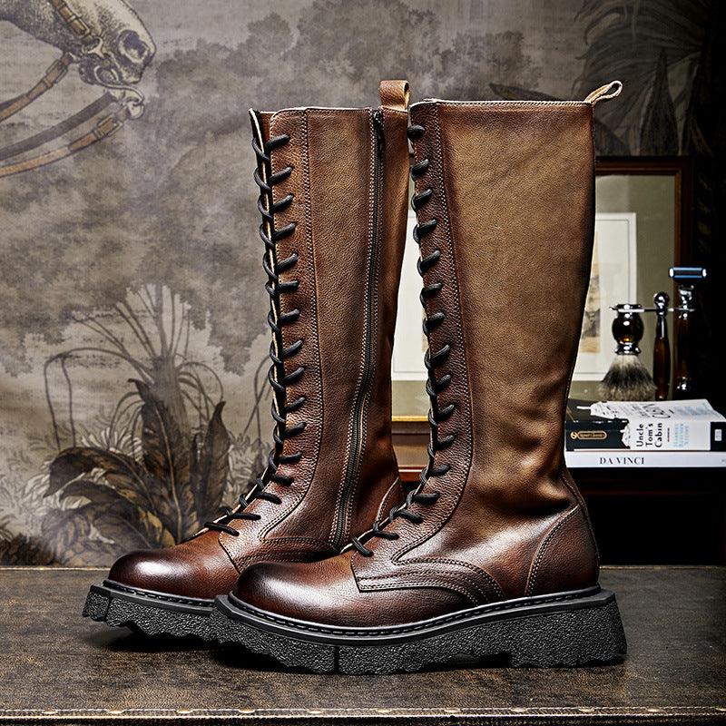 Men's Fashion Vintage Leather Martin Boots - Nioor