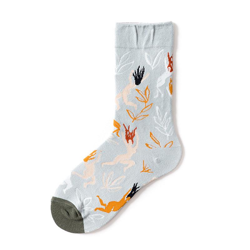 French Design Men And Women Skateboarding Mid-calf Socks - Nioor