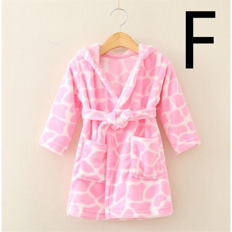 Four Seasons Home Service, Children's Clothing, Children's Bathrobe, Robe, Thickened Flannel