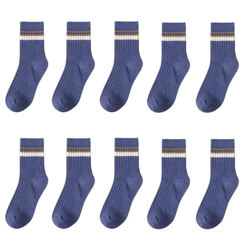 Men's Mid-calf Versatile Korean Style Japanese Style Academic Style Socks - Nioor