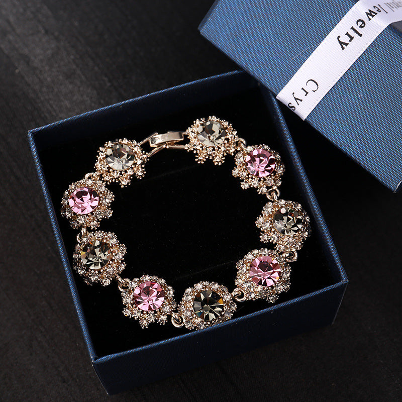 Super Flash Rhinestone Vintage Bracelet Women's Fashion Crystal