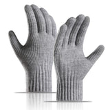 Winter Fleece Lined Padded Warm Keeping Knitted Gloves For Women - Nioor