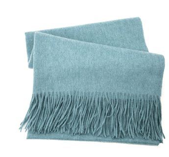 Men's cashmere scarf virgin woollen popular wild solid color warm thick scarf monochrome shawl - Nioor