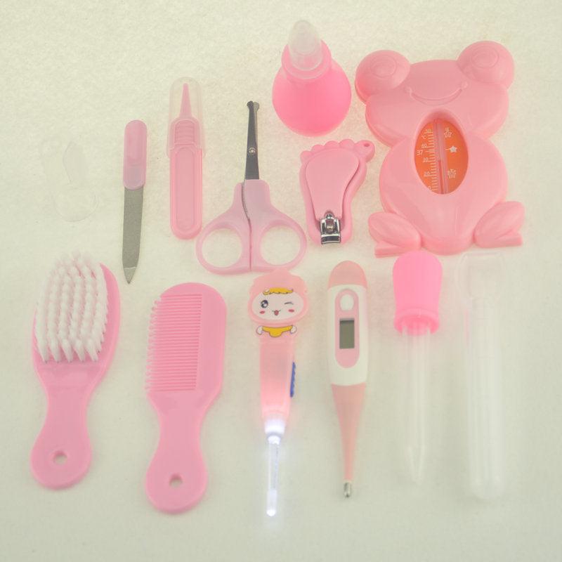 Roadfisher Newborn Baby Care Kits Nose Cleaner Feeder Earpick Tools Grooming Bag Set Nail Clipper Tooth Hair Brush Comb Scissor - Nioor