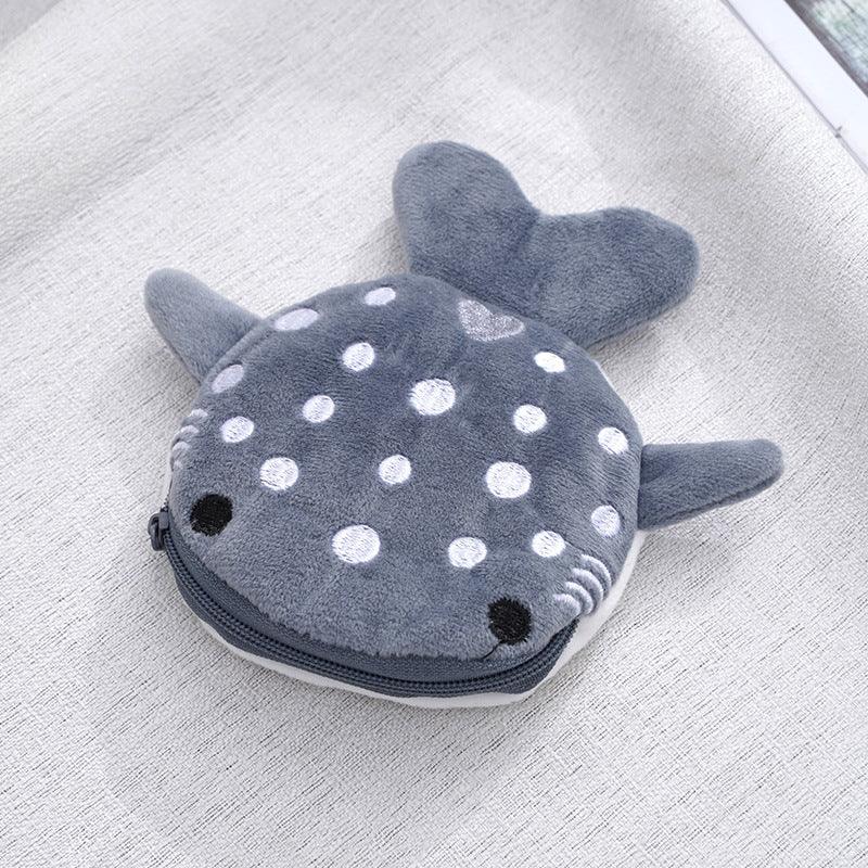 Plush Children's Shark Coin Purse Cute Cartoon Pendant - Nioor