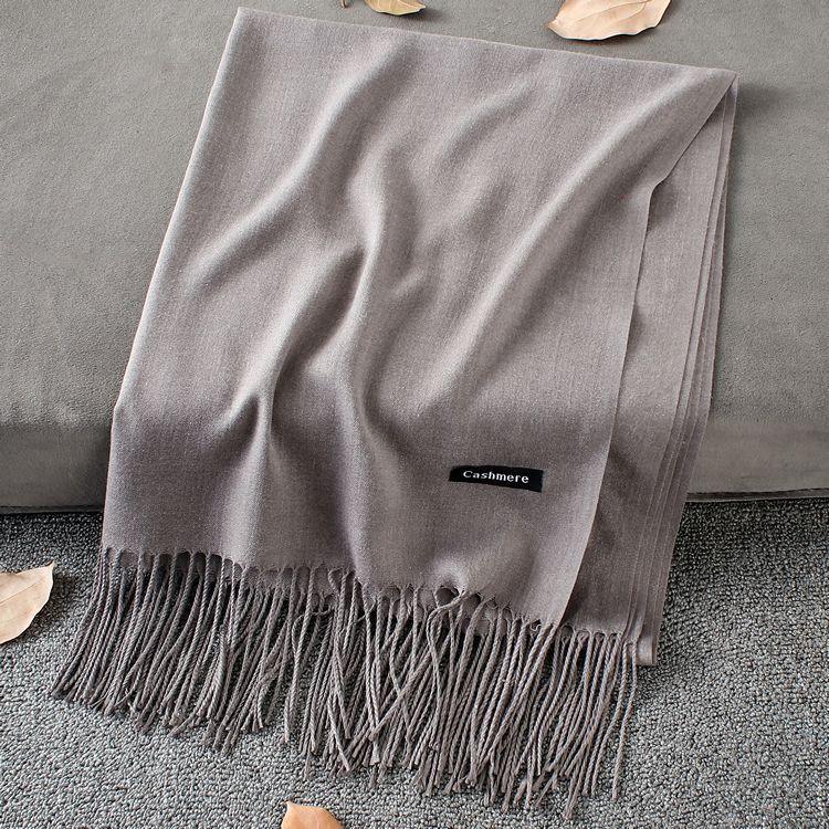 Fashion Simple Solid Color Tassel Scarf Shawl - Nioor