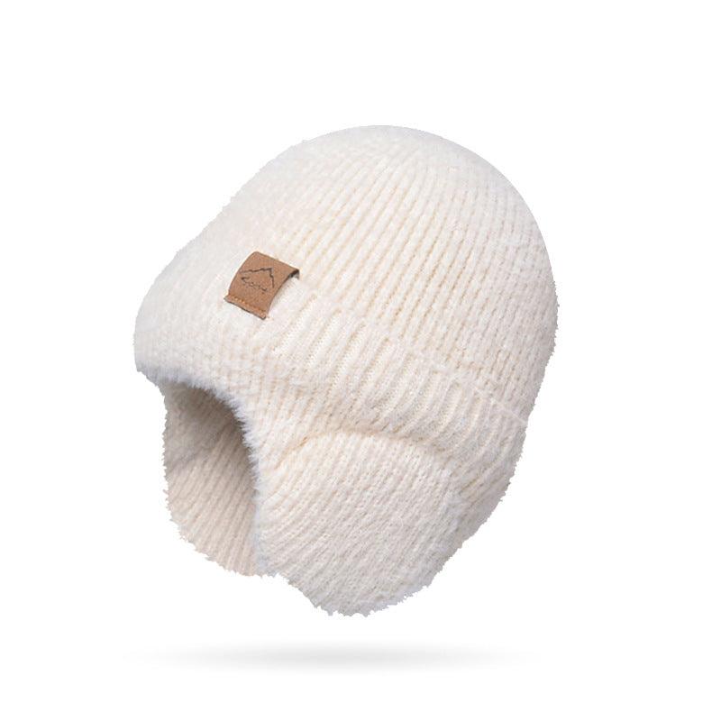 Winter Warm Plush Knitted Cold-proof Earflaps Slipover Hat - Nioor