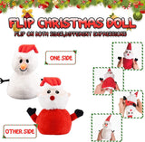 Santa Plush Snowman Plush Toy Reversible Christmas Santa Claus Double Side Stuffed Plushie Soft Doll New Year Birthday Gift for Kids Amazon Platform Banned - Nioor