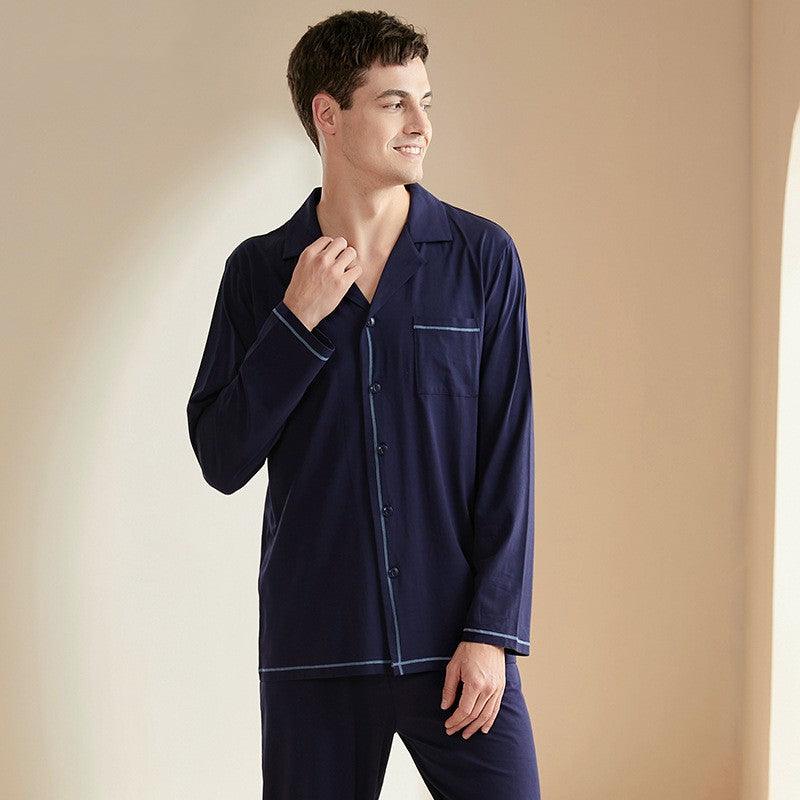 Men's Casual Long Sleeved Trousers Pajamas - Nioor