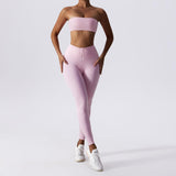 Basic Sports Nude Feel Skinny Yoga Clothes Suit For Women - Nioor