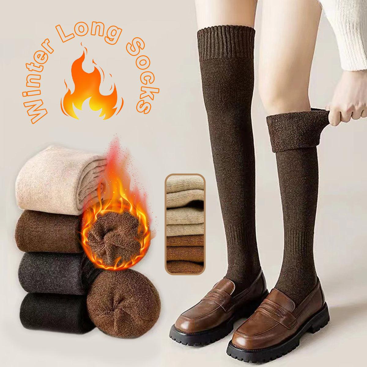 Ins Over-the-knee Socks Women's Autumn And Winter Long Socks Thickened Warm Terry Socks Beautiful Leg Shaping High Socks - Nioor