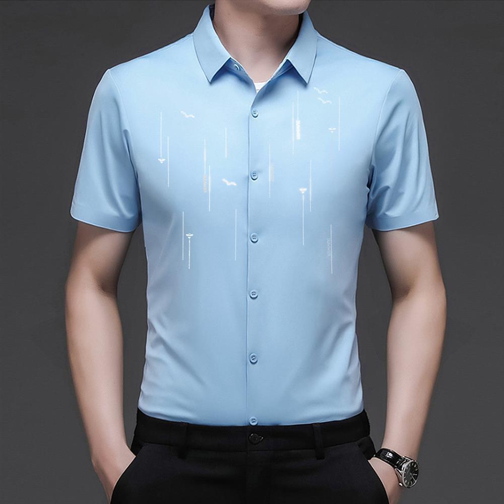 Fashion Printed Short Sleeve Shirt - Nioor