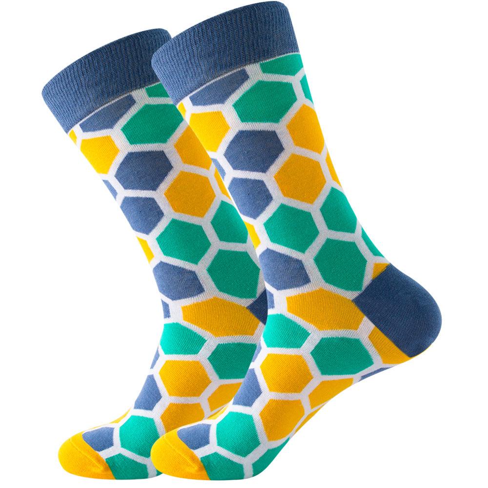 Square Men's Mexican Wave Women's Socks Diamond Trendy - Nioor